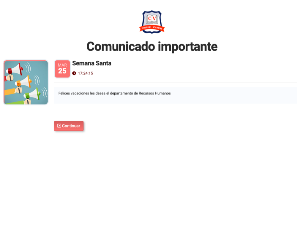 Comunicados del colegio