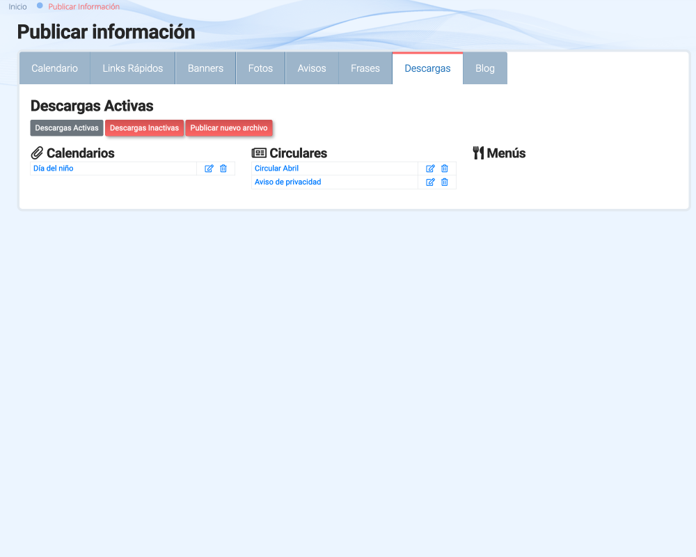 CMS Publicación de contenido