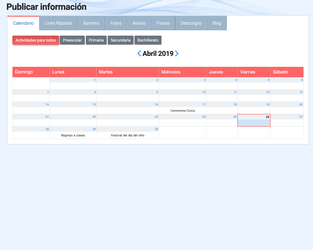 CMS Publicación de contenido