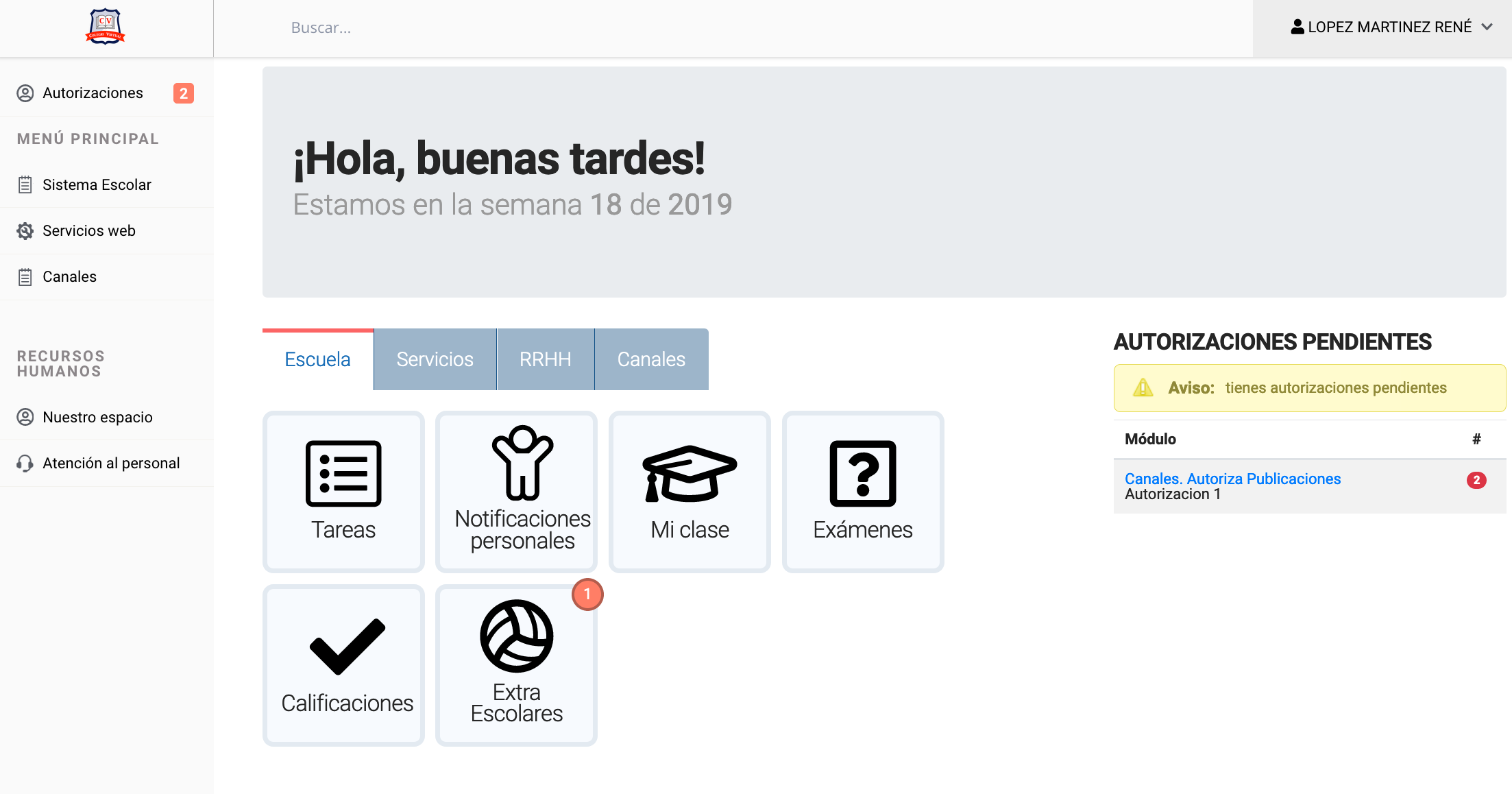 comunicación entre la institución y el personal